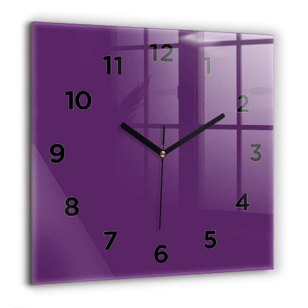 Horloge murale carrée 60x60 cm Couleur violet
