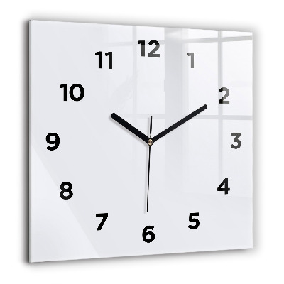 Horloge carrée en verre 60x60 cm Blanc