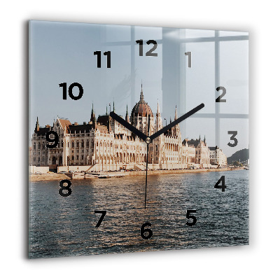 Horloge murale carrée 60x60 cm Parlement à Budapest