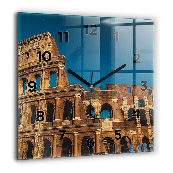 Horloge murale carrée 60x60 cm Colisée en Italie