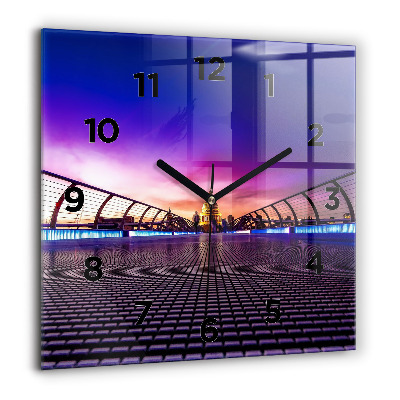 Horloge carrée en verre 60x60 cm Cathédrale Saint-Paul