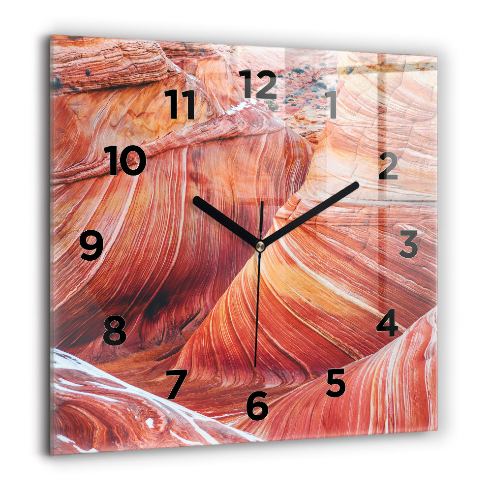 Pendule carrée en verre 60x60 cm Grand Canyon pittoresque
