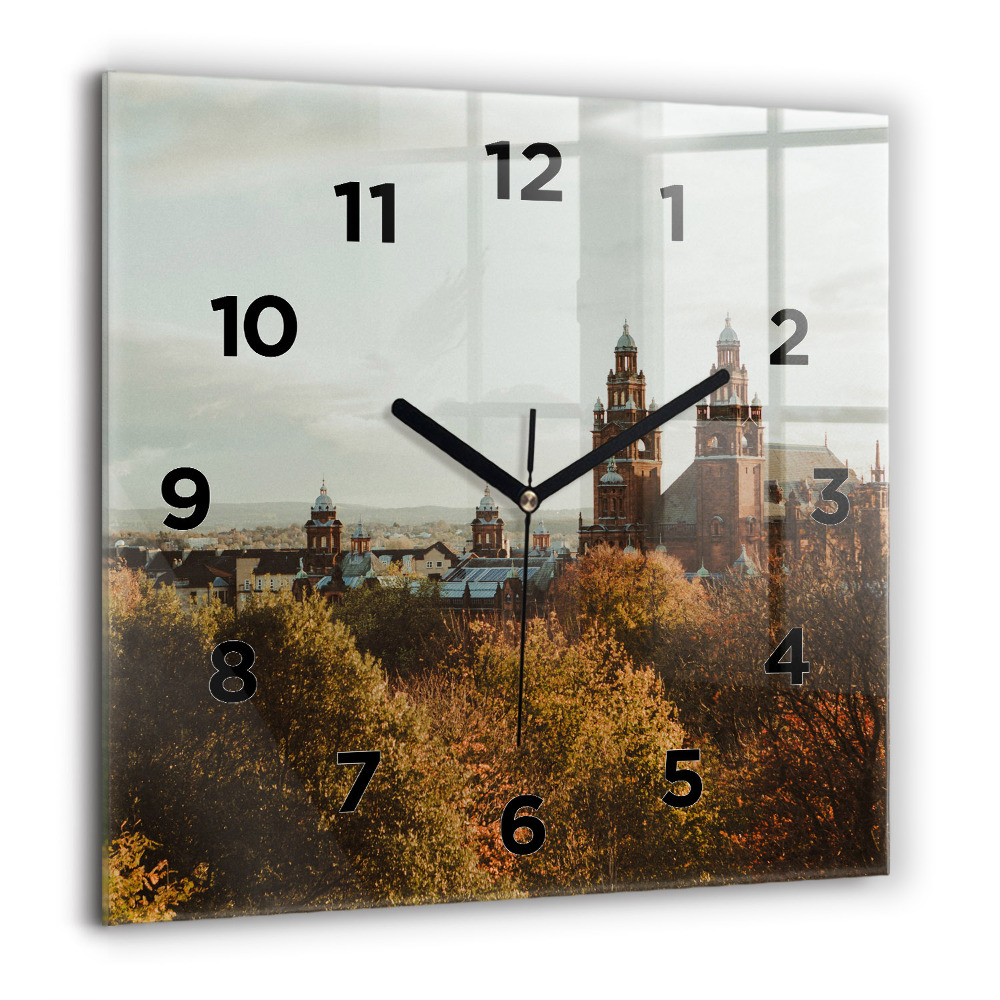 Pendule carrée en verre 60x60 cm Galerie d'art à Glasgow