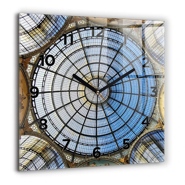 Horloge murale carrée 60x60 cm Centre commercial de Milan