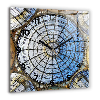 Horloge murale carrée 60x60 cm Centre commercial de Milan