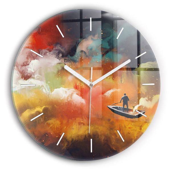 Horloge ronde Image abstraite