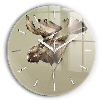 Horloge ronde en verre Elan graphique