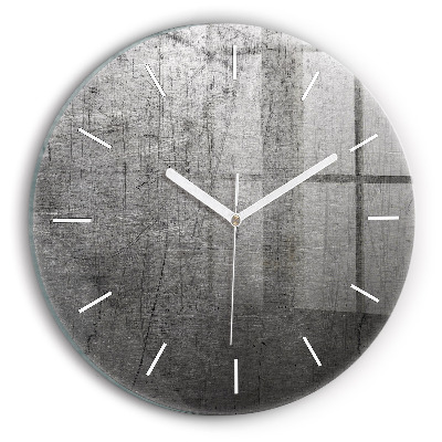 Horloge ronde murale Mur métallique