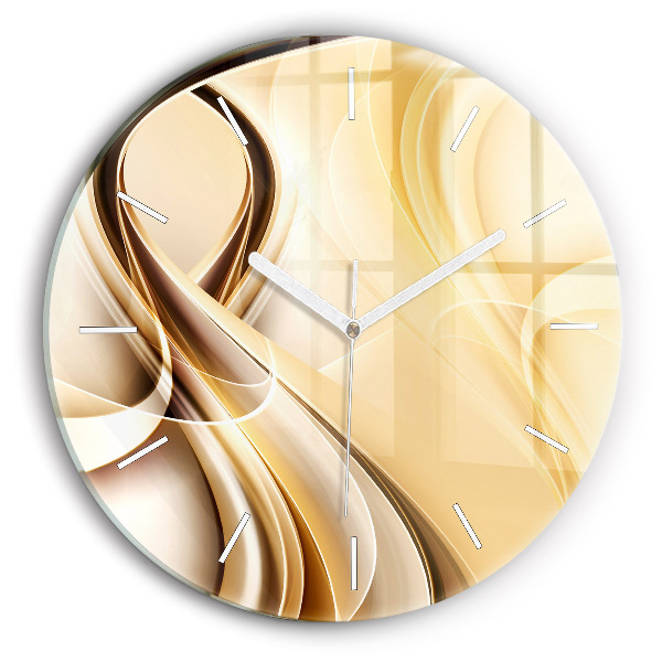 Horloge ronde Vagues abstraites