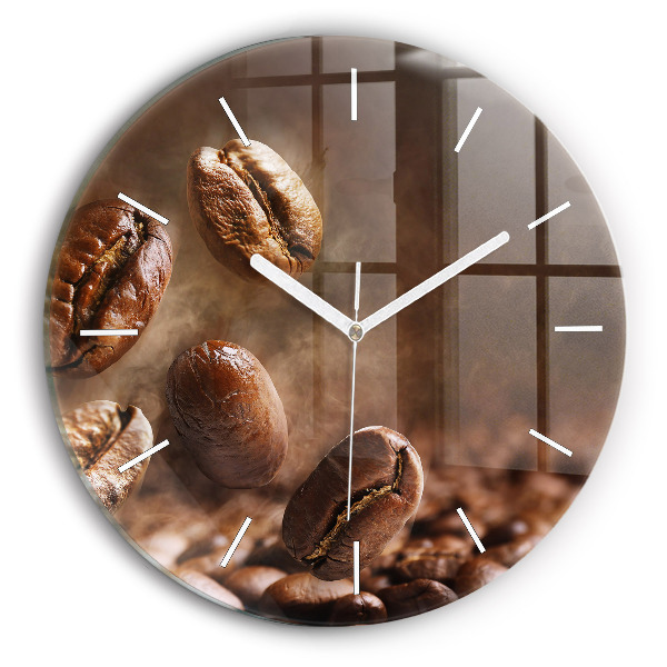 Horloge ronde murale Grains de café