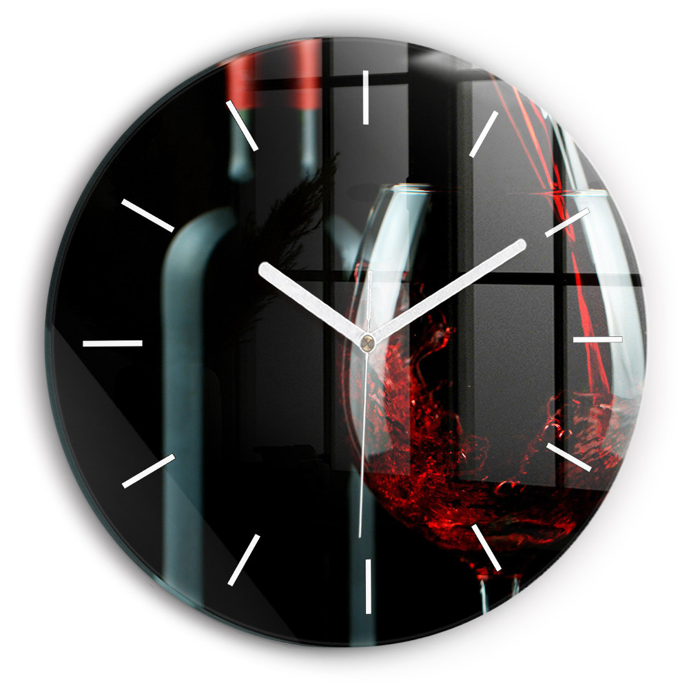 Horloge ronde Bouteille de vin