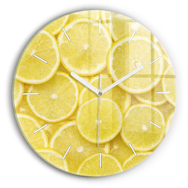 Horloge ronde murale Tranches de citron