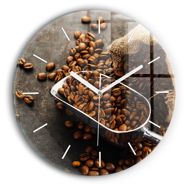 Horloge ronde Sac de grains de café