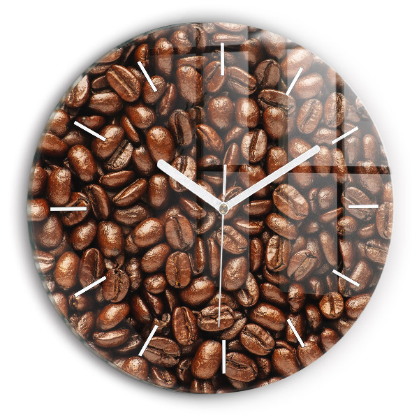 Horloge ronde Grains de café