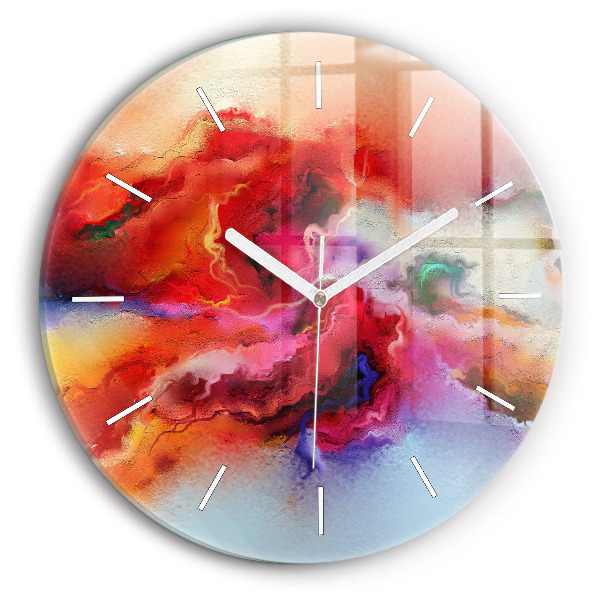 Horloge ronde Peinture renversée