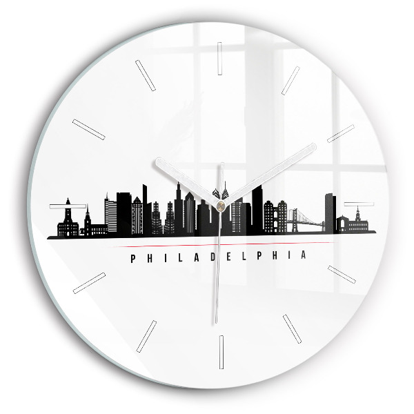 Horloge ronde Illustration Philadelphie