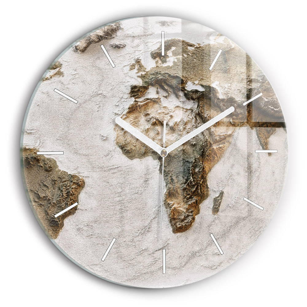 Horloge ronde Carte du vieux monde