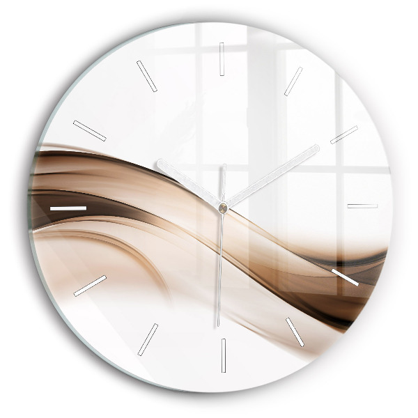 Horloge ronde Ligne abstraite