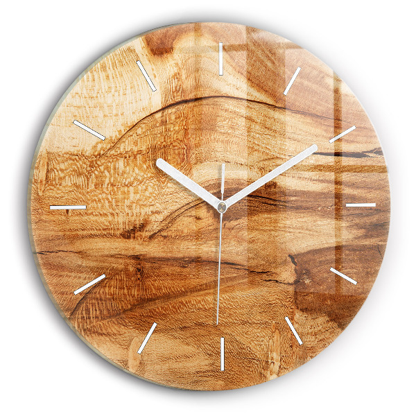 Horloge ronde Texture de bois