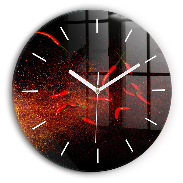 Horloge ronde murale Piments