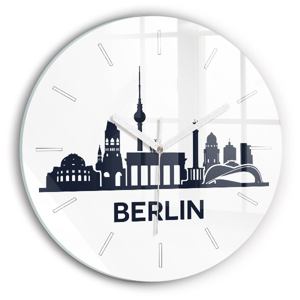 Horloge ronde en verre Illustration de la ville de Berlin