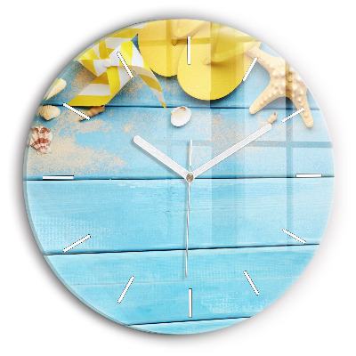 Horloge ronde en verre Accessoires de plage et planches