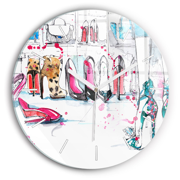 Horloge ronde en verre Élément de féminité