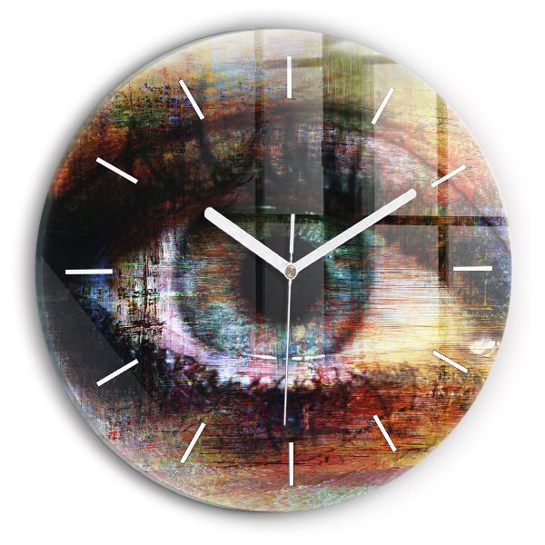 Horloge ronde murale Street art Eye