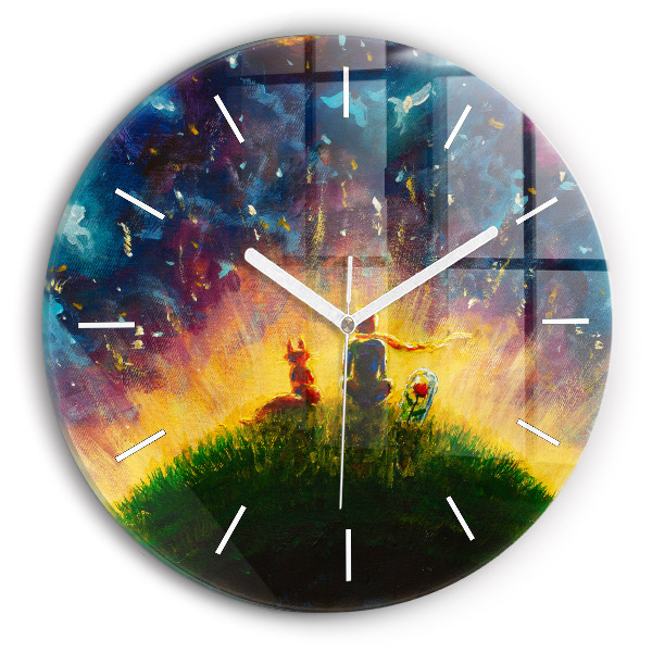 Horloge ronde Petit prince abstrait