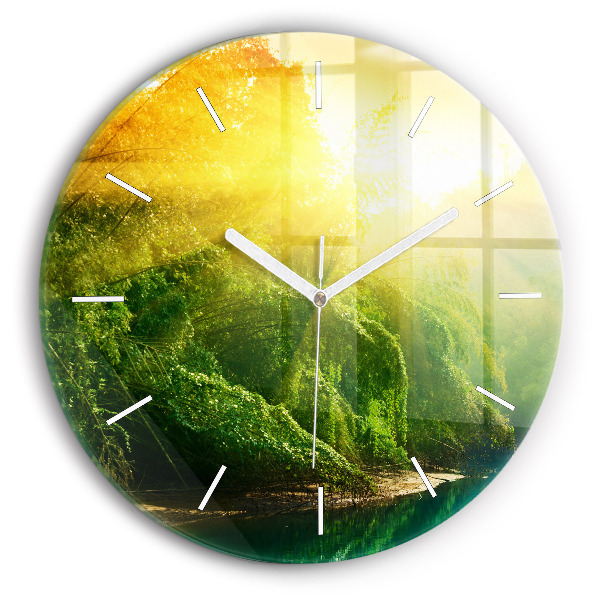 Horloge ronde en verre Nature paisible