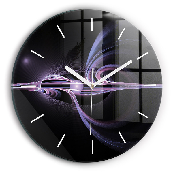 Horloge ronde murale Abstraction violette