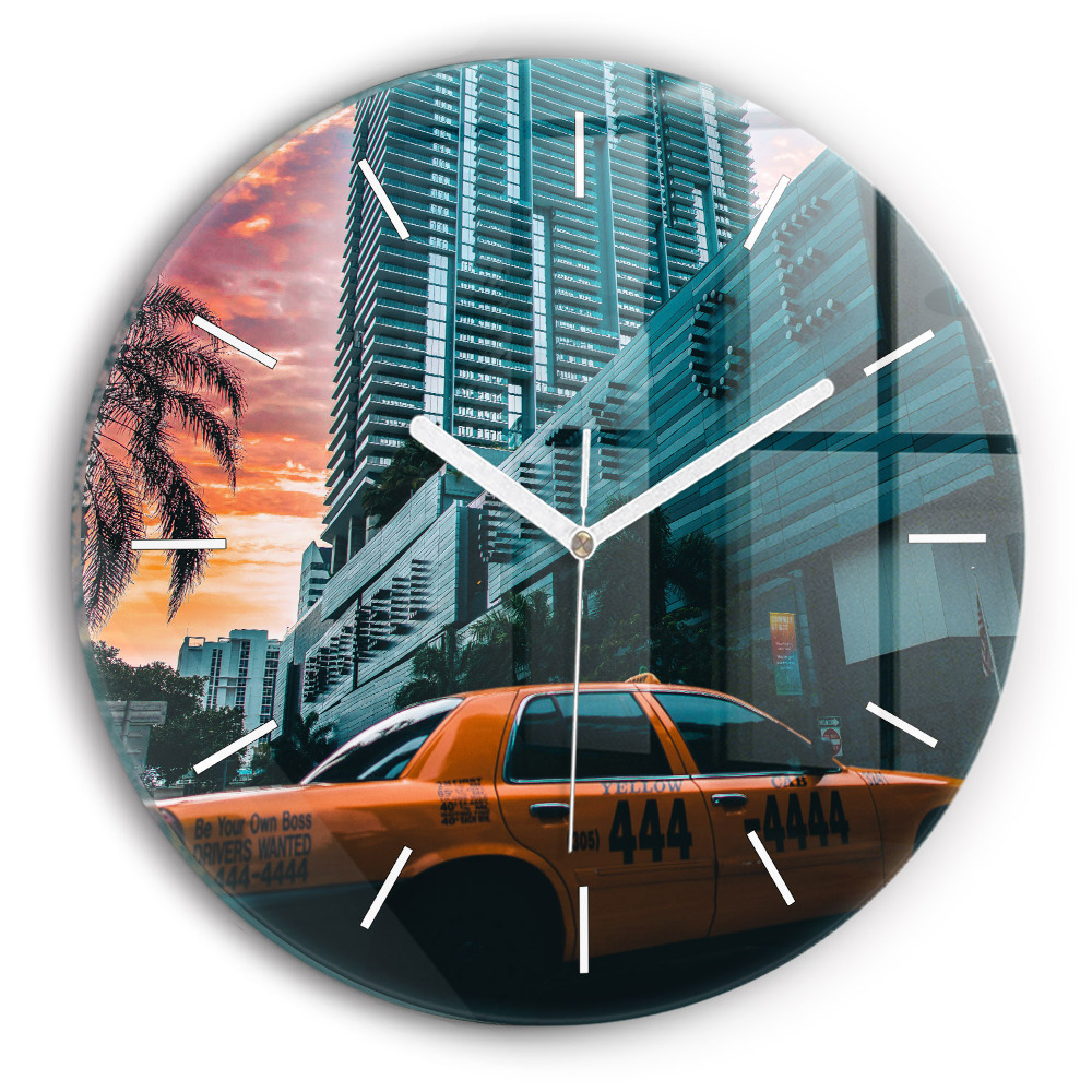 Horloge ronde murale Miami, Floride