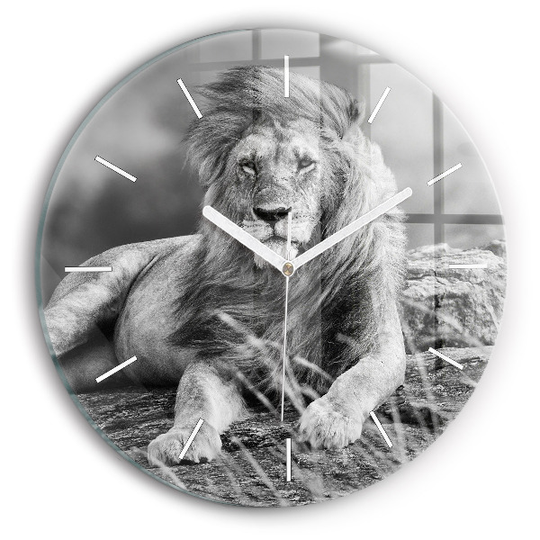 Horloge ronde murale Abstrait - Lion