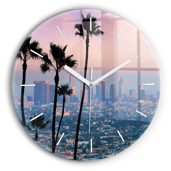 Horloge ronde Coucher de soleil à Los Angeles