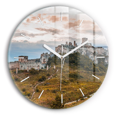 Horloge ronde murale Château de Spiš en Slovaquie
