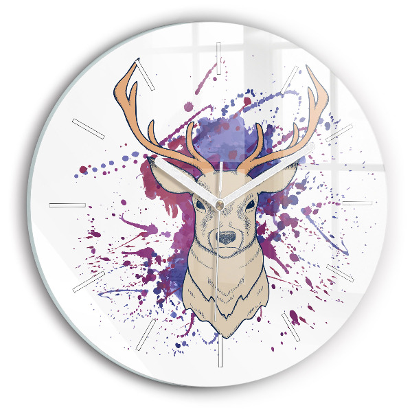 Horloge ronde Illustration vectorielle d'un cerf