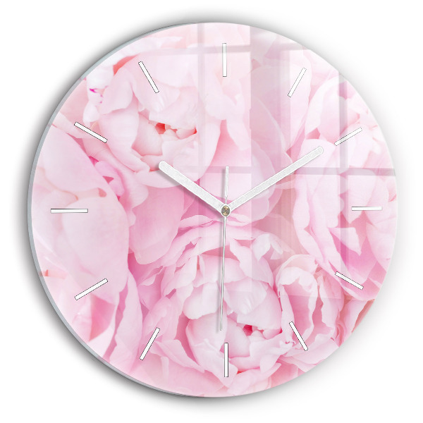 Horloge ronde en verre Fleurs en fleurs