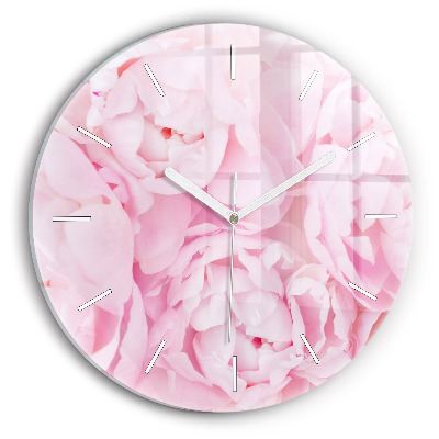 Horloge ronde en verre Fleurs en fleurs