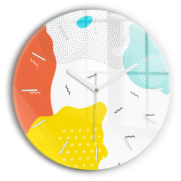 Horloge ronde murale POP abstrait