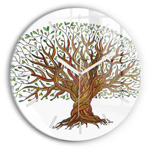 Horloge ronde Arbre et racines