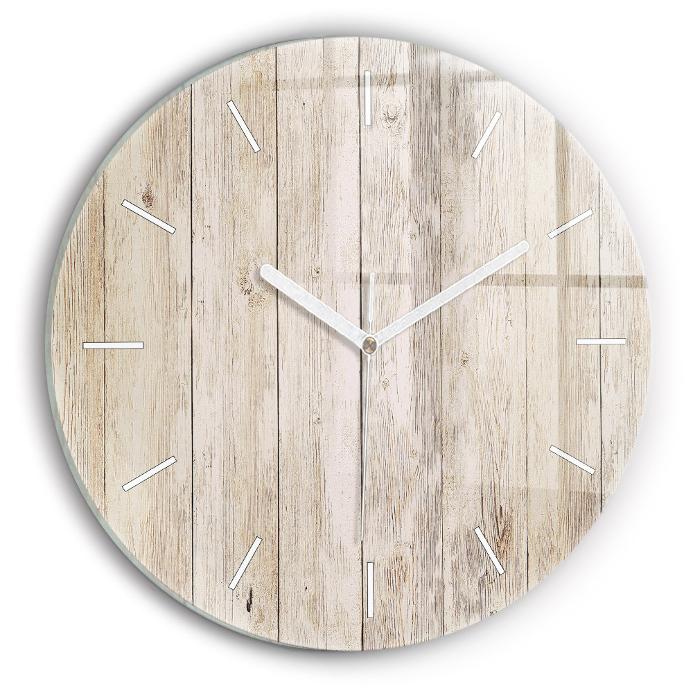 Pendule murale ronde Panneaux en bois