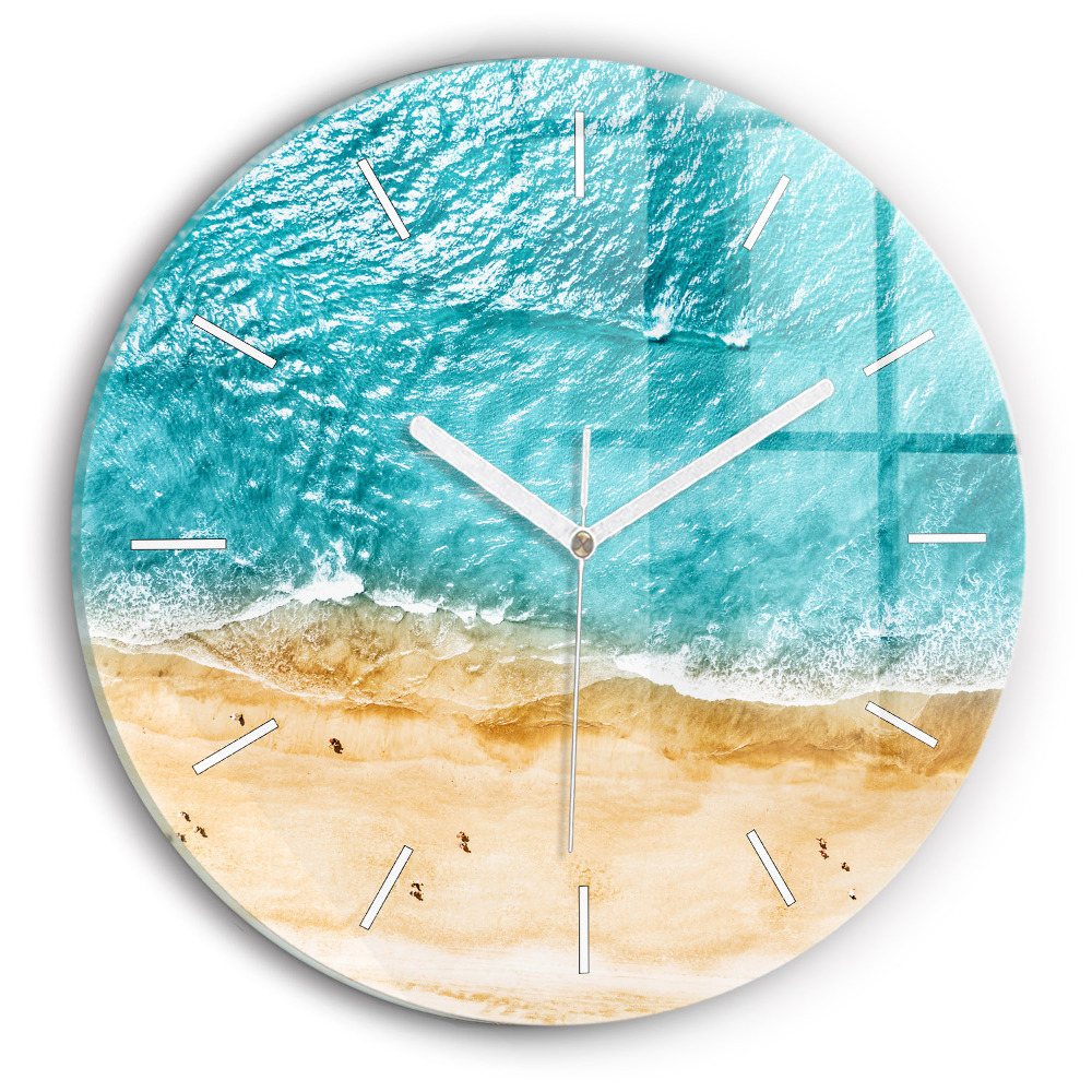 Pendule murale ronde Personnes sur la plage