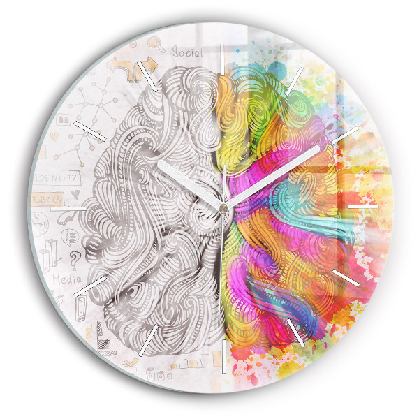 Horloge ronde Cerveau abstrait