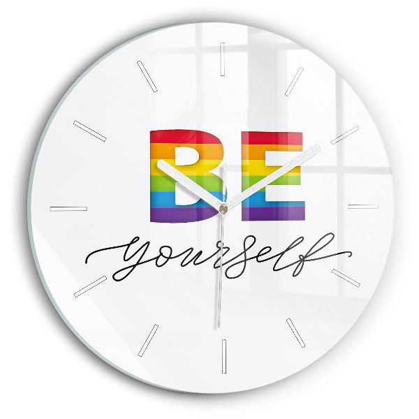 Pendule murale ronde Inscription "Be yourself