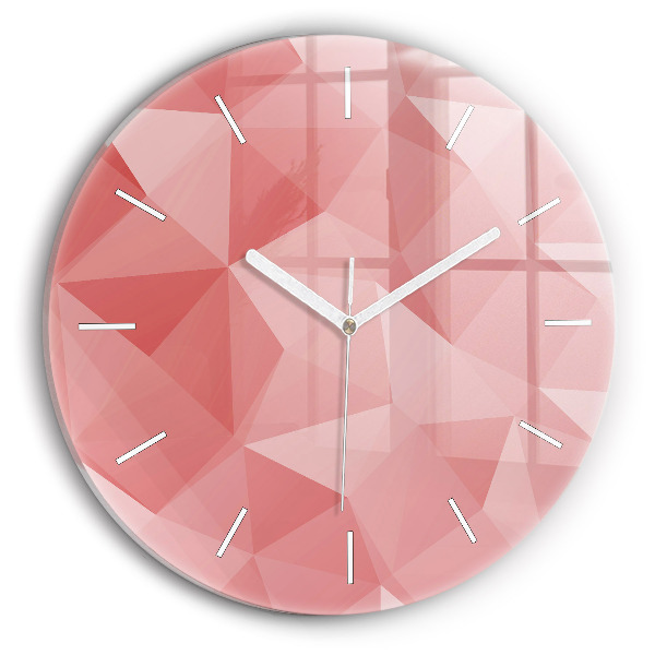 Horloge ronde en verre Triangles abstrait