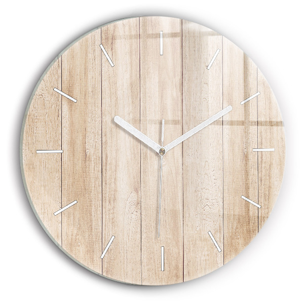 Pendule murale ronde Texture en bois