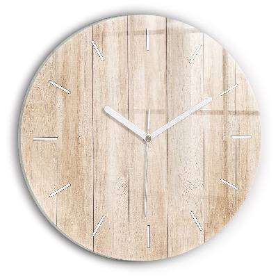 Pendule murale ronde Texture en bois