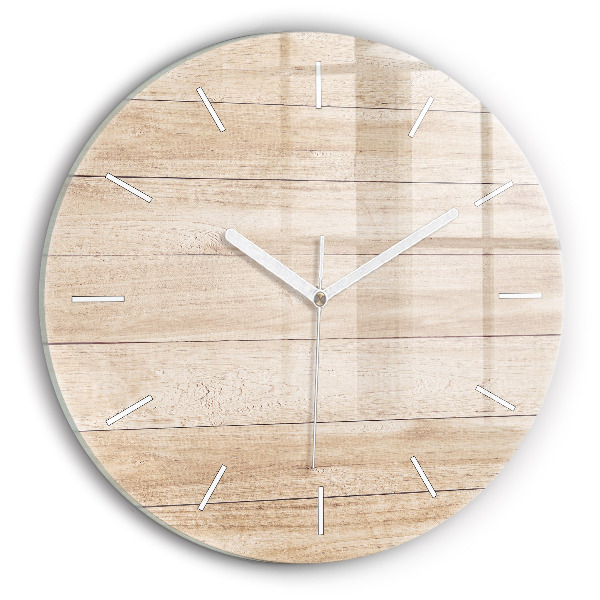 Horloge ronde Texture en bois