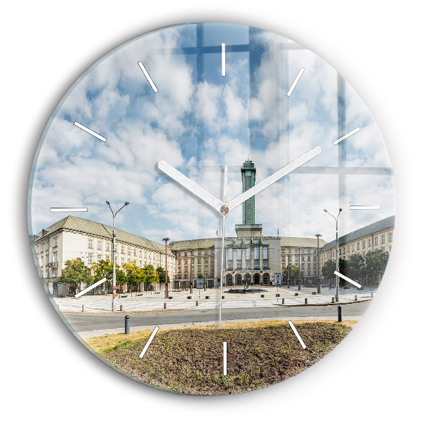 Horloge ronde murale Panorama d'Ostrava