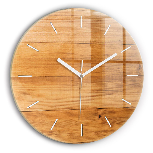 Horloge ronde Planches en bois